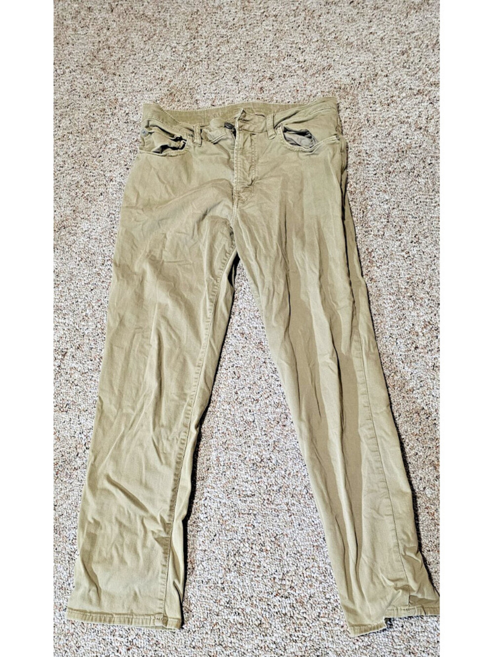 American Eagle 5-Pocket Pants Mens 31x30 Khaki Original Straight Flex Chinos